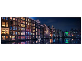 panoramic-canvas-print-amsterdam-windows-colors