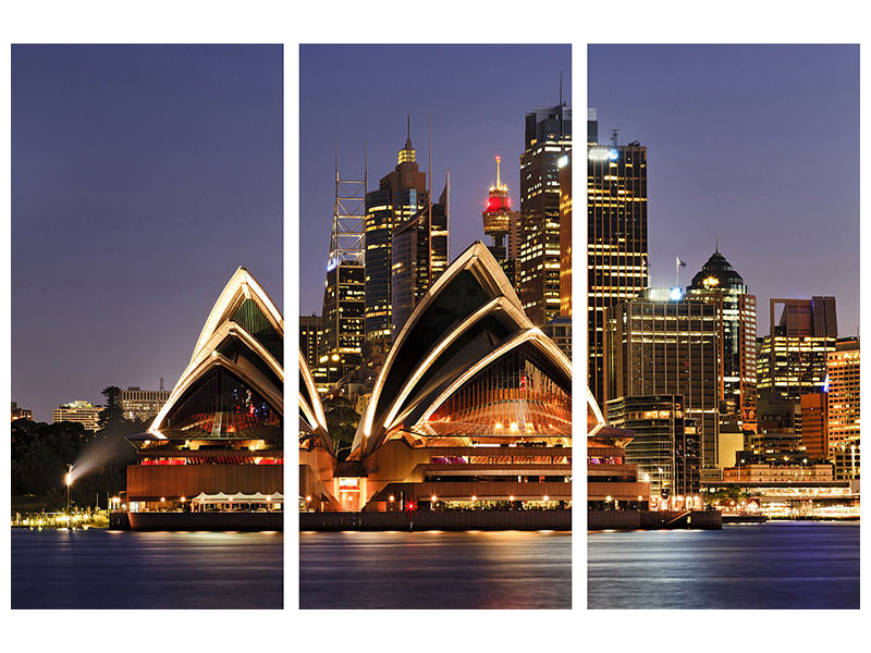 3-piece-canvas-print-skyline-with-the-boat-in-front-of-sydney