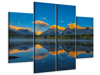4-piece-canvas-print-a-perfect-morning-in-canadian-rockies