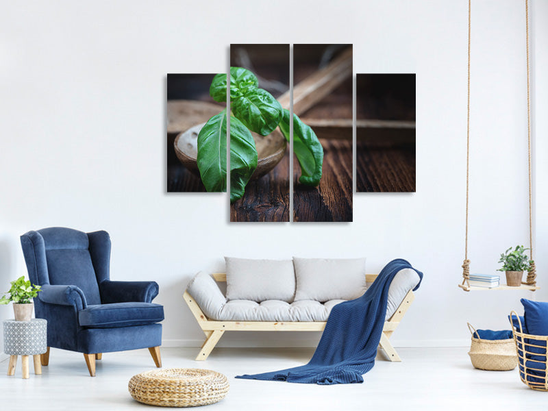 4-piece-canvas-print-fresh-basil-xl