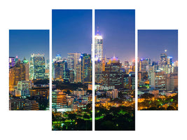 4-piece-canvas-print-skyline-one-night-in-bangkok