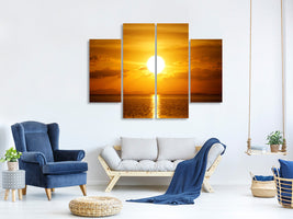 4-piece-canvas-print-sunset-lake