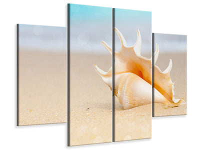 4-piece-canvas-print-the-shell-on-the-beach