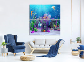 4-piece-canvas-print-underwater-treasure-hunt