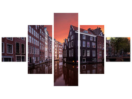5-piece-canvas-print-amsterdam-dawn