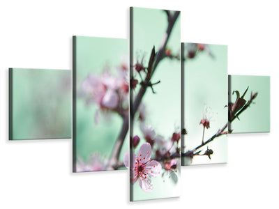 5-piece-canvas-print-beautiful-japanese-cherry-blossom