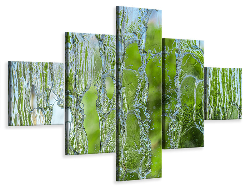 5-piece-canvas-print-behind-the-waterfall