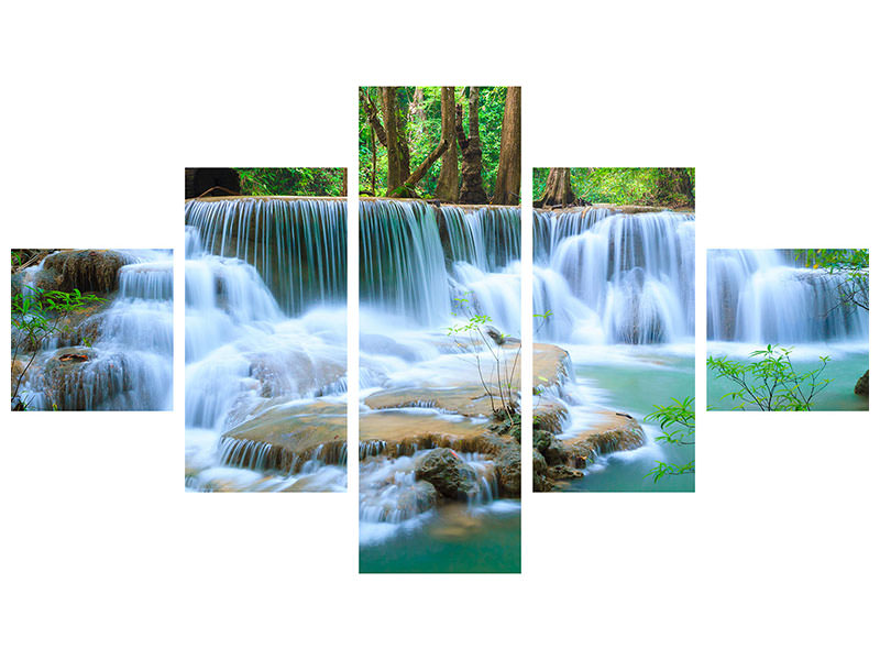 5-piece-canvas-print-cascade-huay-mae-khamin