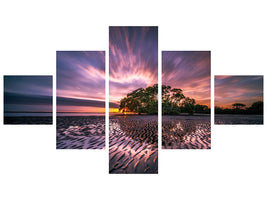 5-piece-canvas-print-fascinating-landscape-by-the-sea