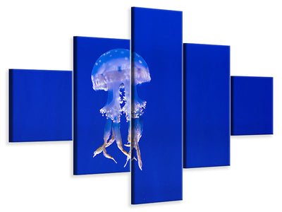 5-piece-canvas-print-glowing-jellyfish