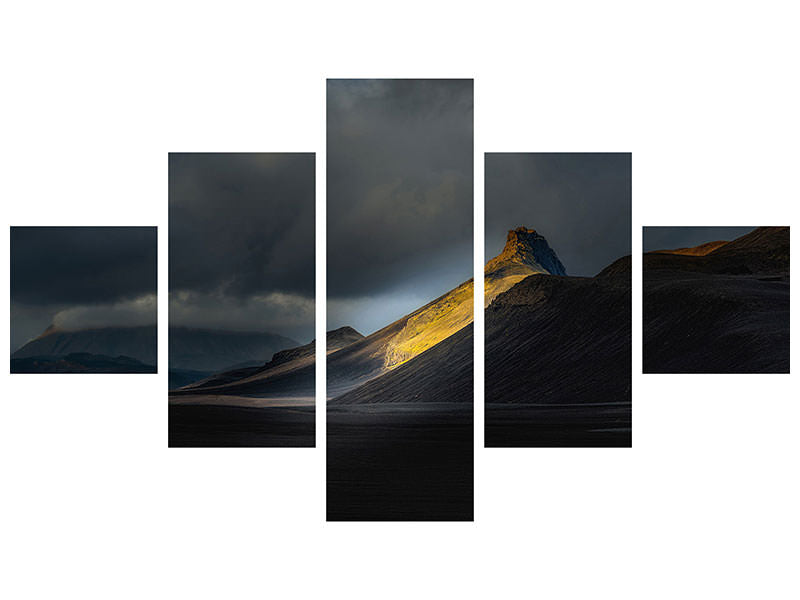 5-piece-canvas-print-ristindur-highlands-iceland