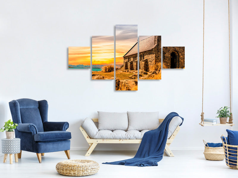 5-piece-canvas-print-the-little-church