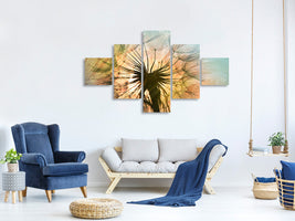 5-piece-canvas-print-xxl-dandelion