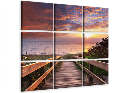 9-piece-canvas-print-beautiful-sunset