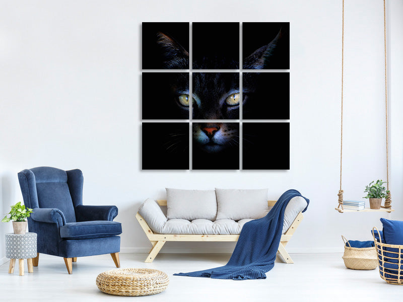 9-piece-canvas-print-cat