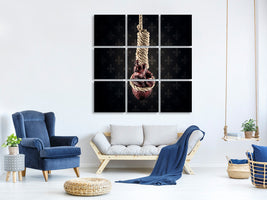 9-piece-canvas-print-heart-on-a-noose