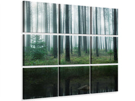 9-piece-canvas-print-lake-in-forest