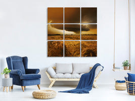 9-piece-canvas-print-spaetsommer-stimmung