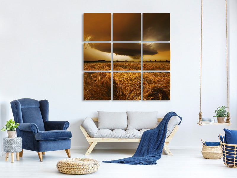 9-piece-canvas-print-spaetsommer-stimmung