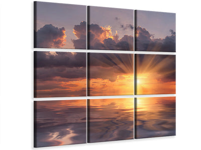 9-piece-canvas-print-thrilling-sunset