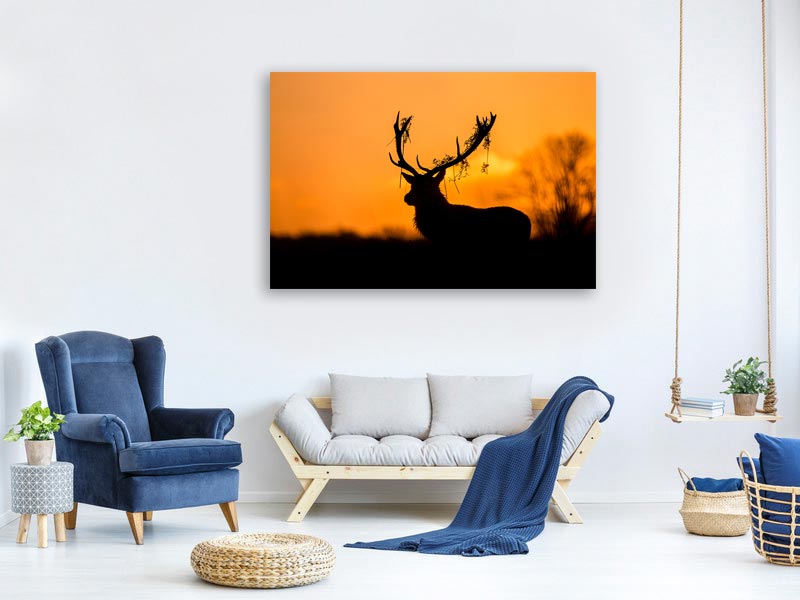 canvas-print-red-deer-stag-silhouette-x