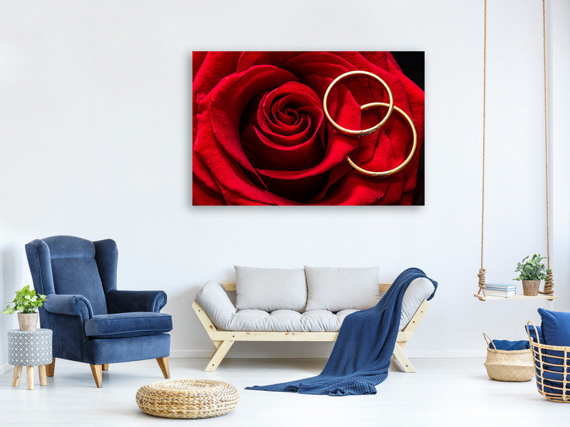 canvas-print-wedding-rings-on-the-rose