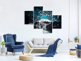 modern-4-piece-canvas-print-blue-glacier-cave