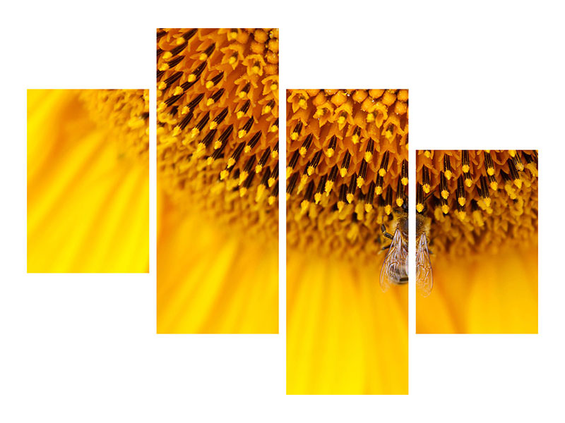 modern-4-piece-canvas-print-close-up-yellow-bud