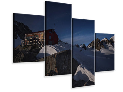 modern-4-piece-canvas-print-fox-glacier-pioneer-hut