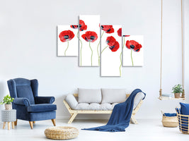 modern-4-piece-canvas-print-ladybird-poppies