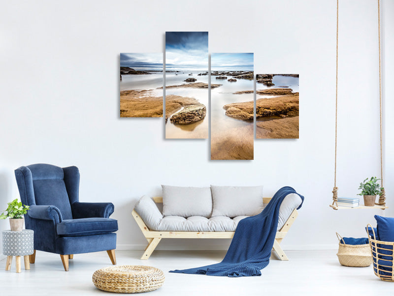 modern-4-piece-canvas-print-mystic-mood-by-the-sea