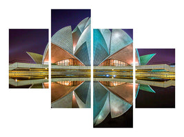 modern-4-piece-canvas-print-the-lotus-temple