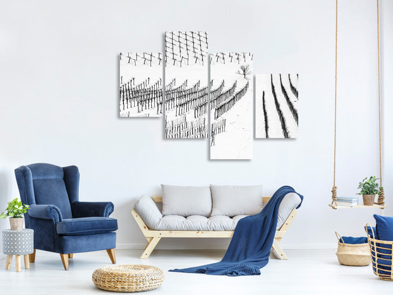 modern-4-piece-canvas-print-winter-lines