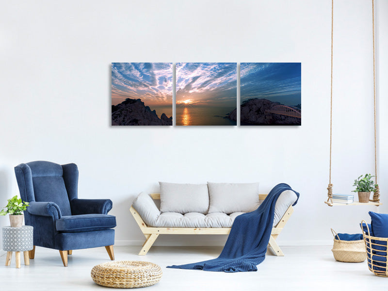 panoramic-3-piece-canvas-print-moody-sunset-at-the-sea