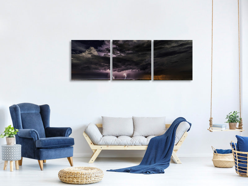 panoramic-3-piece-canvas-print-prairie-lightning