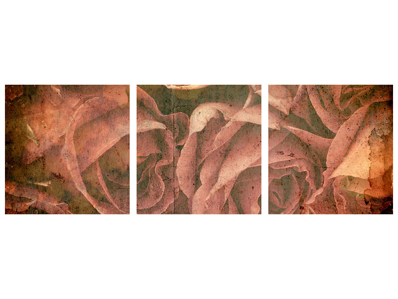 panoramic-3-piece-canvas-print-rose-bouquet