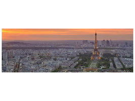 panoramic-canvas-print-paris-skyline-at-sunset
