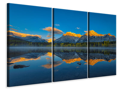 3-piece-canvas-print-a-perfect-morning-in-canadian-rockies