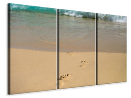 3-piece-canvas-print-footprints-into-the-sea