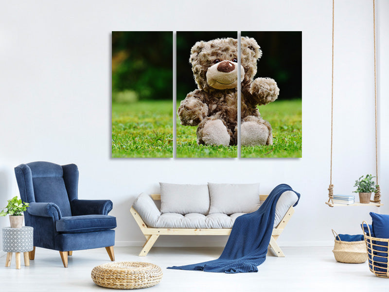 3-piece-canvas-print-happy-teddy-bear