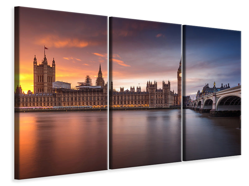 3-piece-canvas-print-london-palace-of-westminster-sunset