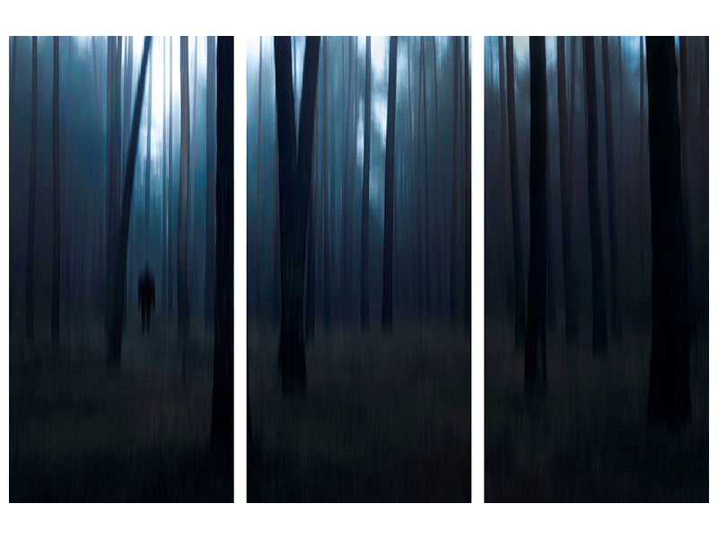 3-piece-canvas-print-man-in-the-forest