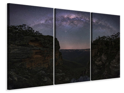 3-piece-canvas-print-night-sky-over-blue-mountains