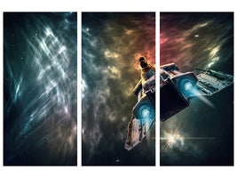 3-piece-canvas-print-on-the-way-with-the-spaceship