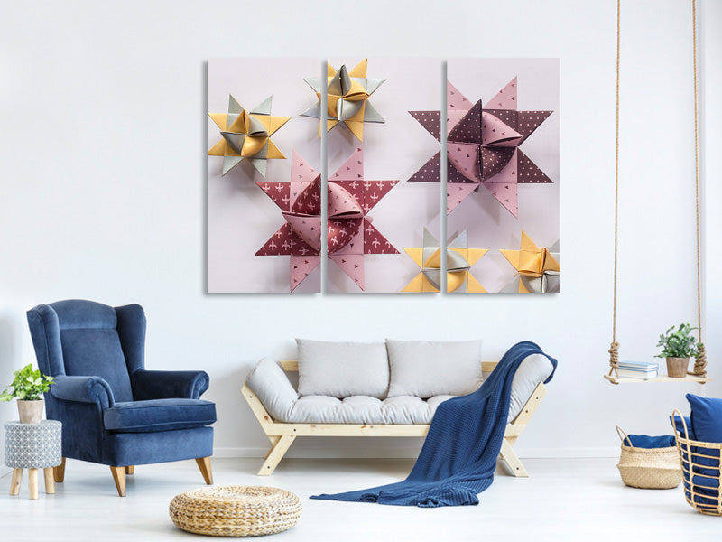 3-piece-canvas-print-origami-colorful-stars