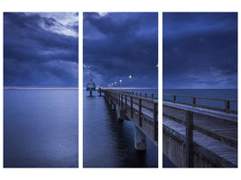 3-piece-canvas-print-pier-at-night