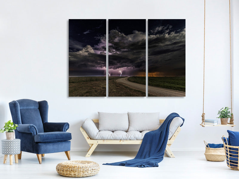 3-piece-canvas-print-prairie-lightning