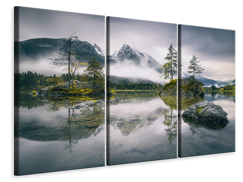 3-piece-canvas-print-rainy-morning-at-hintersee