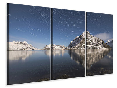 3-piece-canvas-print-reflections-at-the-mountains