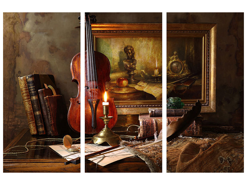 3-piece-canvas-print-still-life-with-violin-and-painting-ii